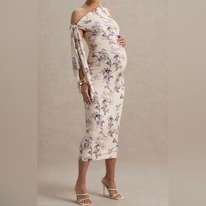 Club L London Floral Off-Shoulder Dress